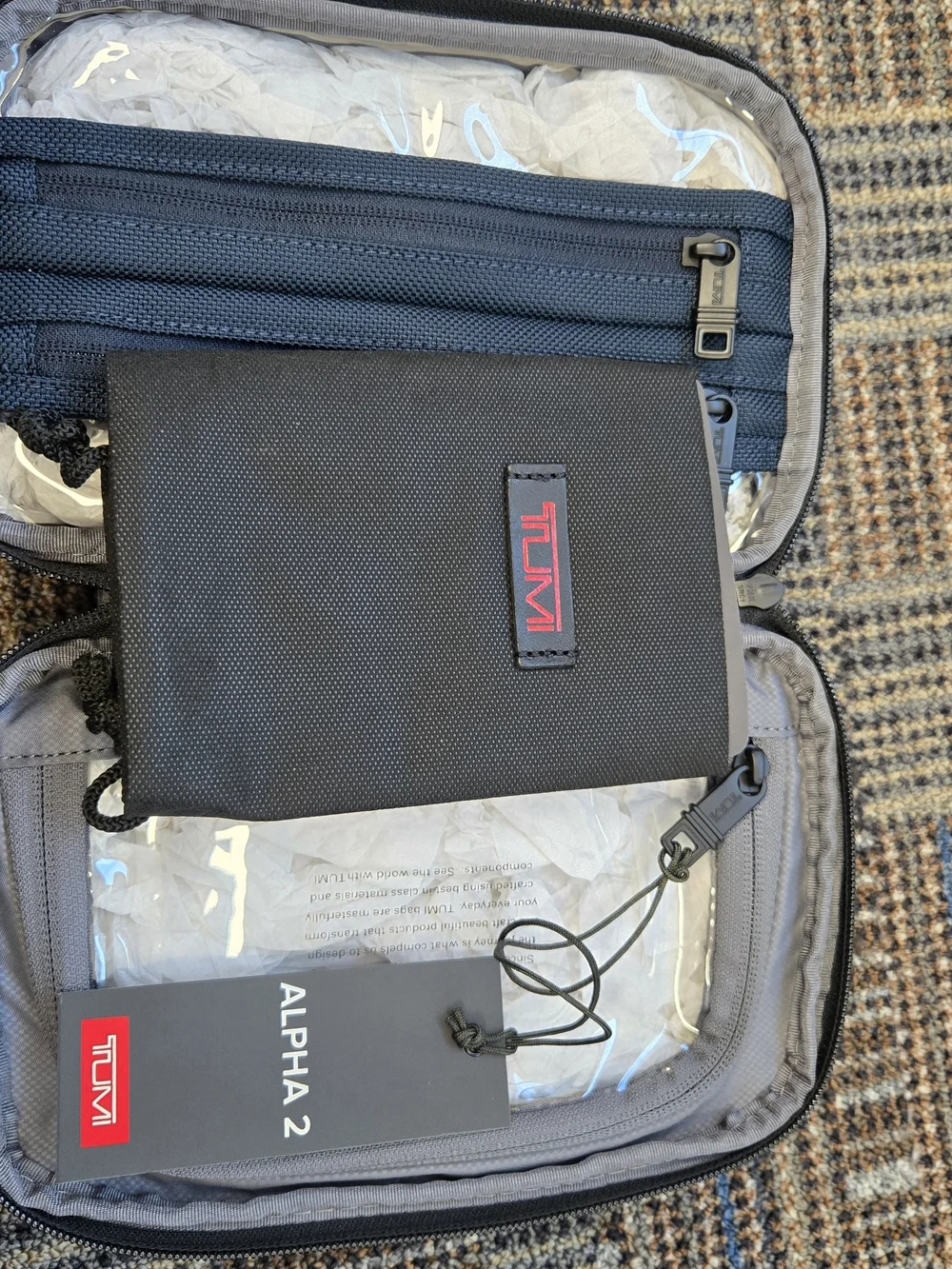 Tumi Black Leather Toiletry Case